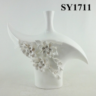 Handmade decorative liquid gold flower arrangements square vases