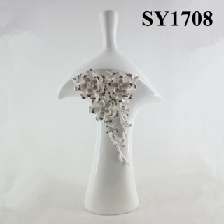 Handmade decorative liquid gold flower arranging ceramic vase