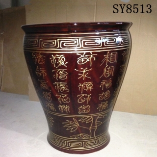 Chinese style vase urn flower pot planter