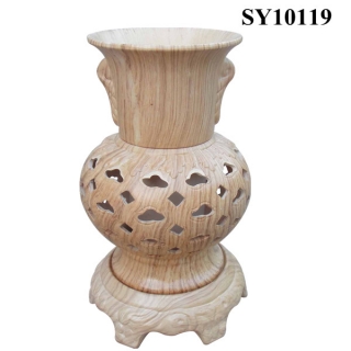 Unique decorative wooden design garden flower pot