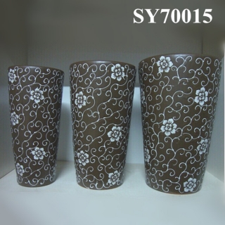 Unique brown ceramic plant pots wholesale