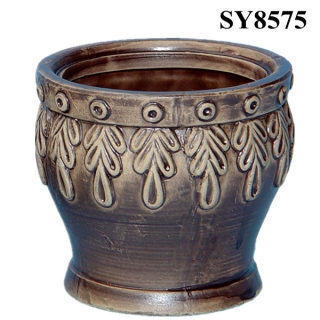Pot for sale tin shape carving mini ceramic pot planter