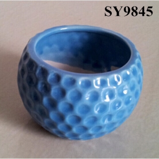 Beautiful golf shape glazed ceramic pots