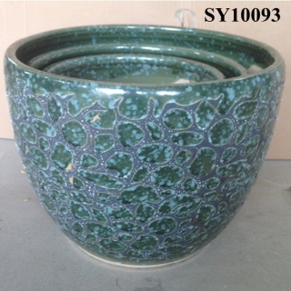 Beautiful practical bright color ceramic garden flower pot