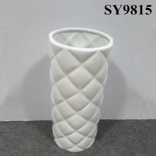 New porcelain pot for sale cylindrical tall decorative flower pots