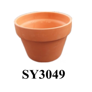 Normal design round mini terracotta flower pots