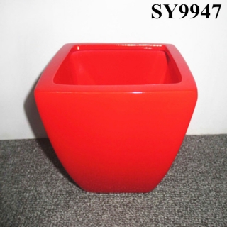 Rose red colorful garden ceramic flower pot