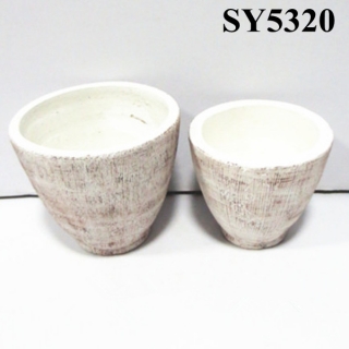 Hotsale product cement garden cone shape flower pots