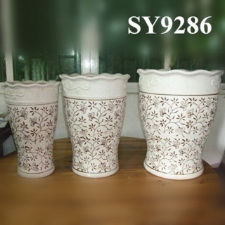 Decorative border tall garden ceramic flower pot
