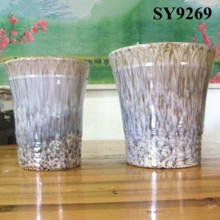 Straight round hotel porcelain planter pot