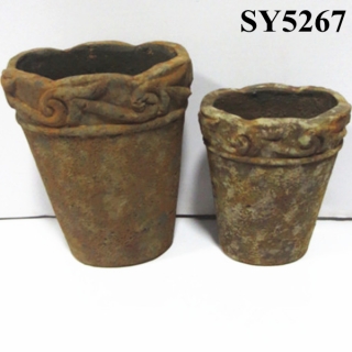 Cement pot for sale oval clay flower pots wholesale