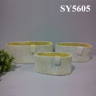 Beautiful outdoor cement clay pots wholesale