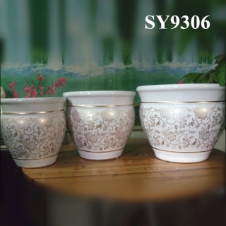 Flower pot for sale round hotel ceramic planter pot