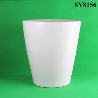 Big white round decorative ceramic large planters