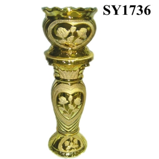 Business gift golden galvanized roman style pot