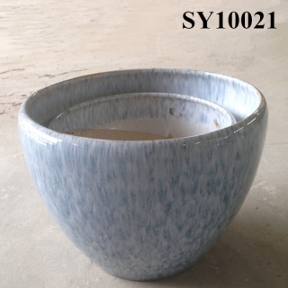 Hot sale cheap glazed porcelain flower pot