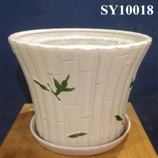 white decorative plant pots wholesale
