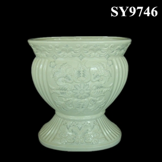 Large outdoor dolomite decoration ceramic pot