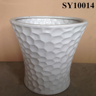 Pot for living room white indoor ceramic flower pots