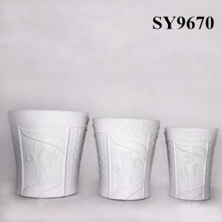 Plain color plant pots large decorative