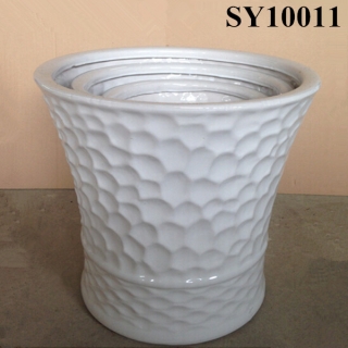 Ceramic pot for sale white garden flower pot wholesale