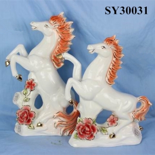 Horse design porcelain decorations