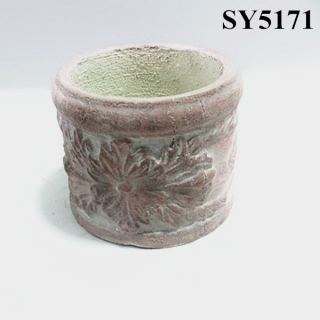 Small round paper mache garden pot