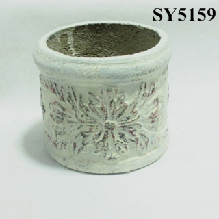 Eco-friendly pattern cement garden flower pot