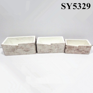 Cement colorful rectangular flower pot wholesale