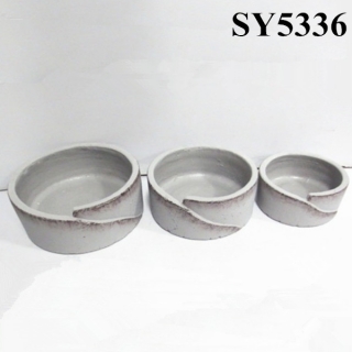 Cement small round flower pot wholesale