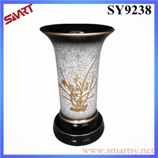 Painting and carving decoration orchid ceramic pot