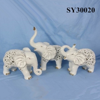 Elephant design porcelain animal decoration
