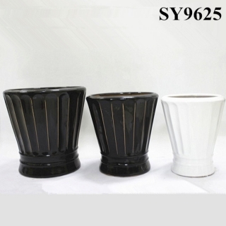 Simple design trophy bright color outdoor ceramic pot