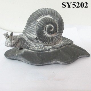 Snail ornament dark cement snail animal garden statue