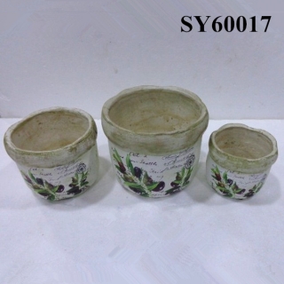 Finished pot for indoor round cement planter pot wholesale