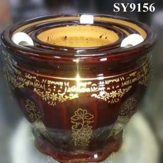 Antique golden glazed decoration Eid al-Fitr pot