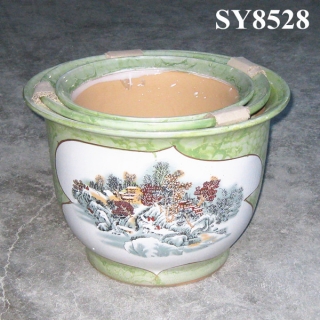 Garden pot for flower scenery green decal decoration pot plant