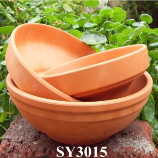 Decoration for living room low flat terracotta garden flower pots