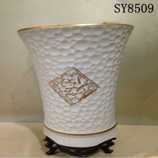 Chinese style white indoor ceramic plant pots