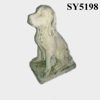 Sitting dog life size cement statues
