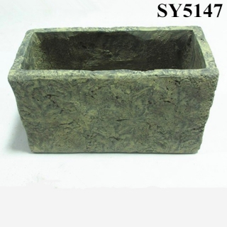 Garden pot for plant decorative rectangular cement flower pot