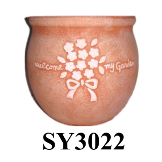 Flower carving decoration large terracotta pots