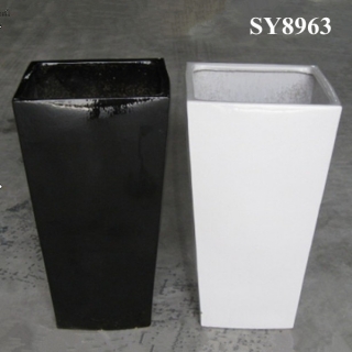 Plant pot for slae top decoration square garden ceramic pot