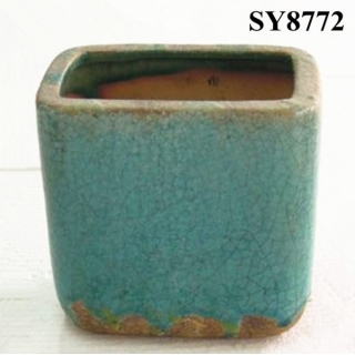 Ceramic garden pot for flower square antique chaozhou plant pot