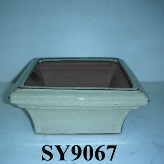 8" pot sale rectangular cheap ceramic bonsai pot