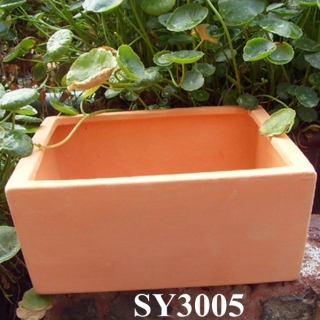 Garden pot for decoration large square terracotta flower pot