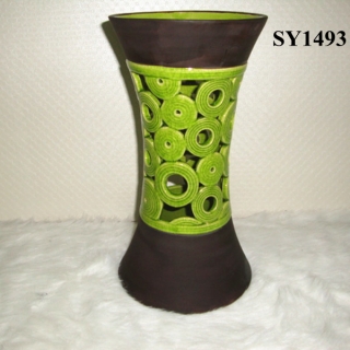 Indoor decoration for sale 12" hollow out wedding ceramic candle holder