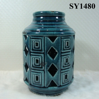 8" antique cheap ceramic candle holders