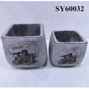 Garden home decoration squared mini terracotta pots