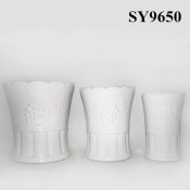 Plain color garden decoration ceramic flower pots